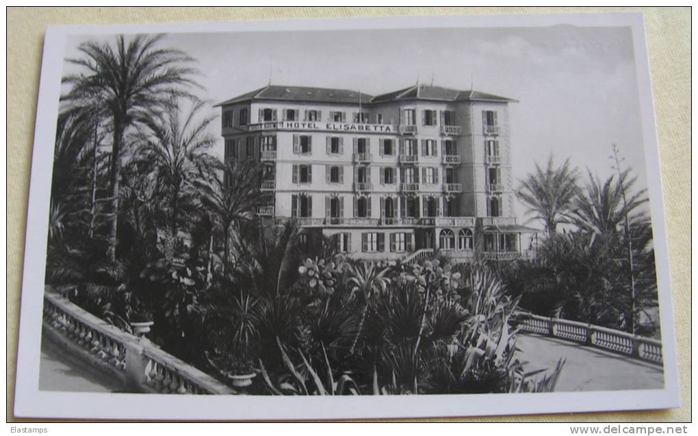 == Rapallo Hotel Karte Elizabetta  1936 , Reklame - Hotels & Gaststätten