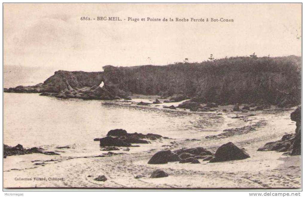 BEG-MEIL - Plage Et Pointe De La Roche Percée à Bot-Conan - Beg Meil