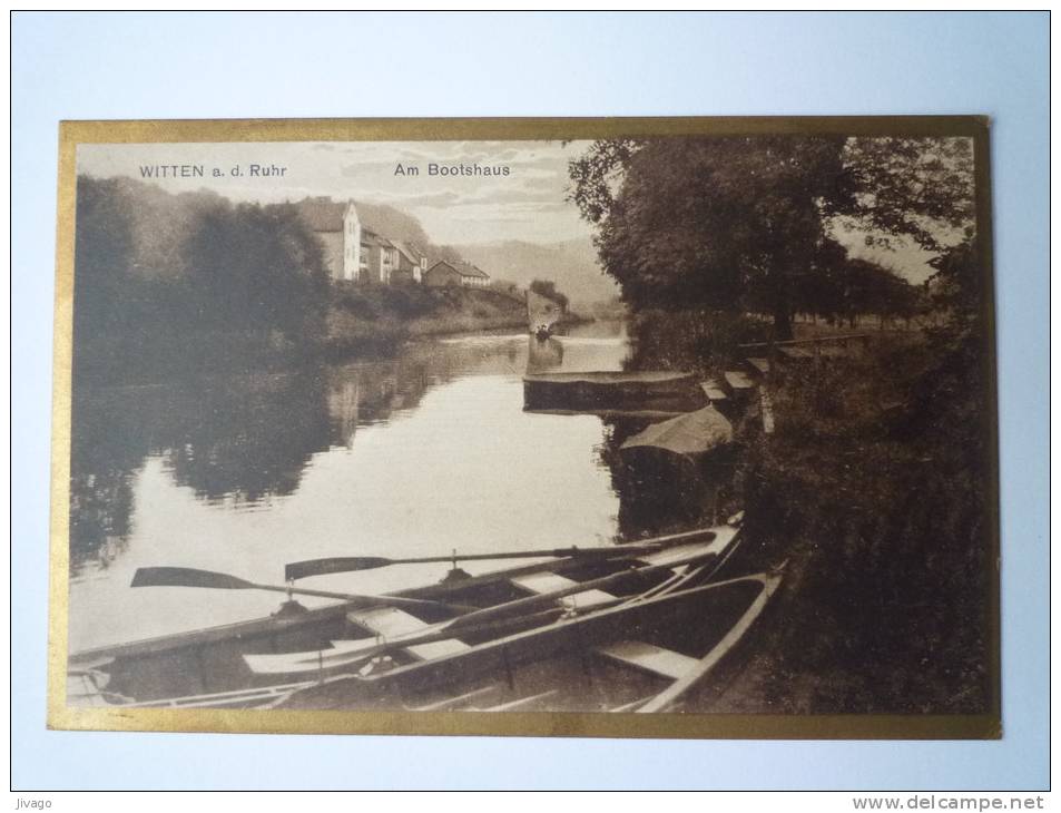 WITTEN  A.d. RUHR  :  Am  Bootshaus -  Jolie Carte Artistique Sépia - Witten