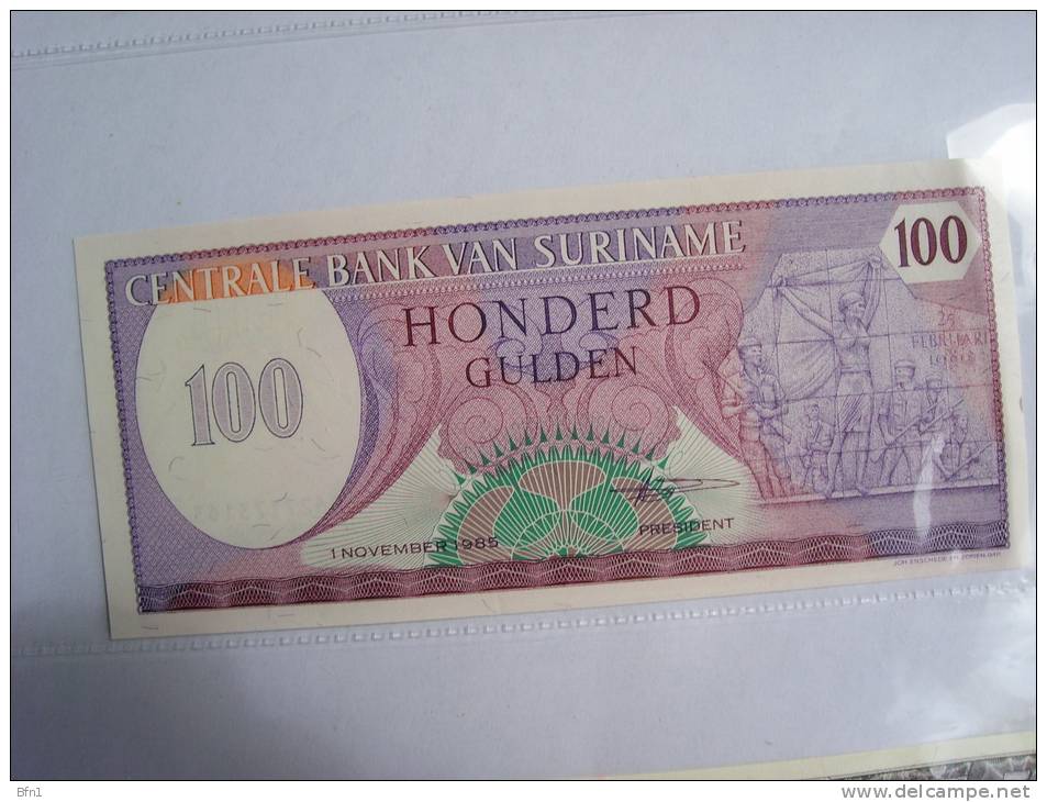 SURINAME-  100 HONDERD GULDEN CENTRALE BANK SURINAME 1985- COMME NEUF - Suriname