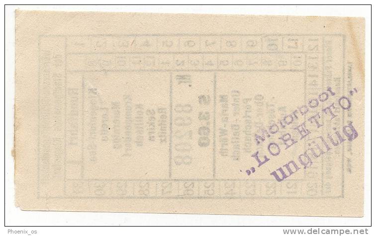 AUSTRIA - Klagenfurt See / Velden, Schiff, Ticket, Motorboot LORETTO - Europa