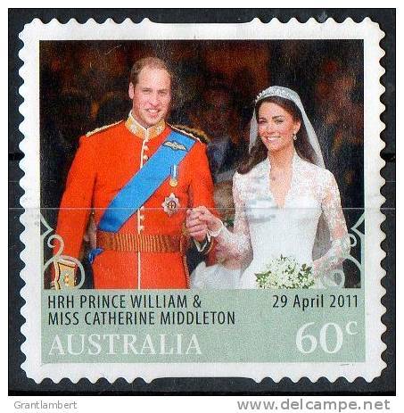 Australia 2011 Royal Wedding 60c Self-adhesive Used - Gebraucht