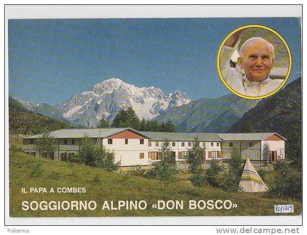 PO1719# VALLE D'AOSTA - INTROD - FRAZ.COMBES - SOGGIORNO ALPINO DON BOSCO - PAPA GIOVANNI PAOLO II  No VG - Altri & Non Classificati