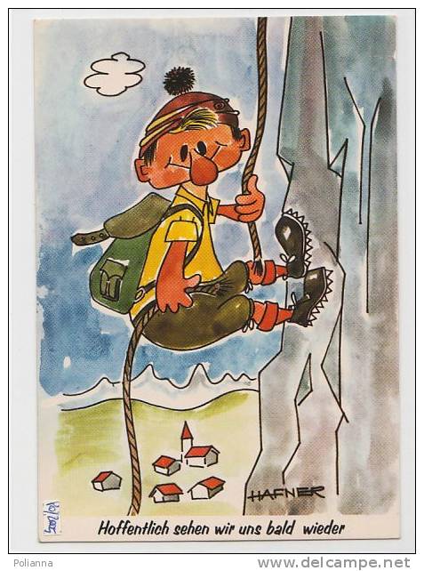 PO2005# Illustrata Hafner - ALPINISTA - MONTAGNA - ALPINISMO  VG 1986 - Haffner