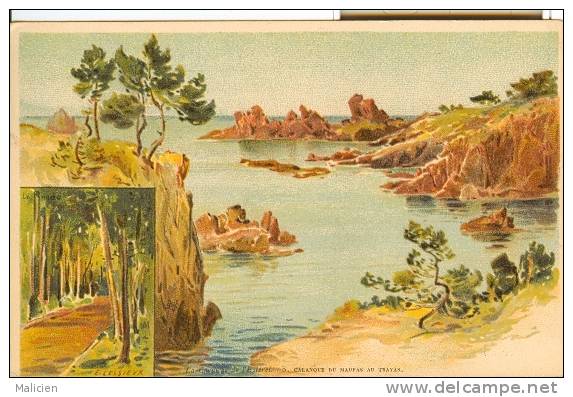 Lessieux  Illustrateur - Ref 53- La Corniche De L Esterel - Calanque De Maups Au Trayas   - Carte Bon Etat - - Lessieux