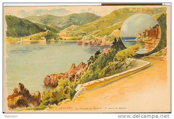 Lessieux  Illustrateur - Ref 49- La Corniche De L Esterel - Golfe De Theoule   - Carte Bon Etat - - Lessieux