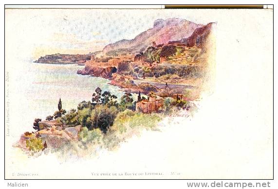 Lessieux  Illustrateur - Ref 47- Vue Prise De La Route Du Littoral  - Carte Bon Etat - - Lessieux