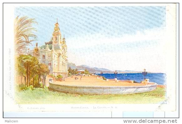 Lessieux  Illustrateur - Ref 46- Monte Carlo - Monaco - Le Casino   - Carte Bon Etat - - Lessieux