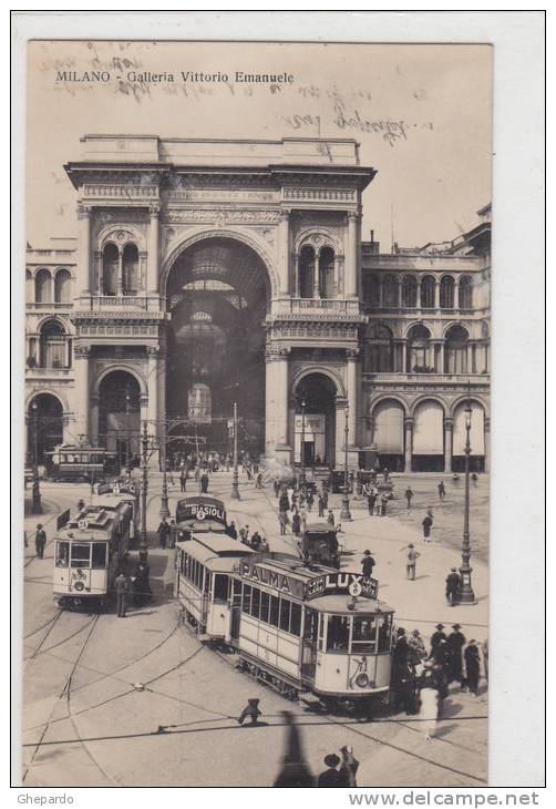 Milano - Tram - Bella Cartolina Foto, 1921     (110824) - Tram