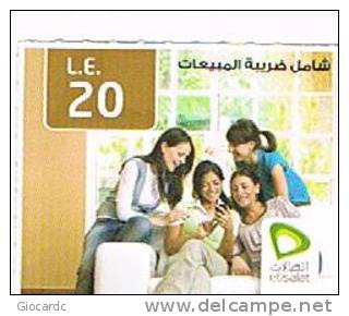 EGITTO  (EGYPT) - ETISALAT (GSM RECHARGE) -  GIRLS    -  USED  -  RIF. 2507 - Egypte