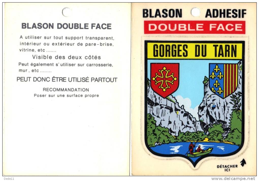 48 GORGES DU TARN - Blason Adhésif Couleur - Marvejols