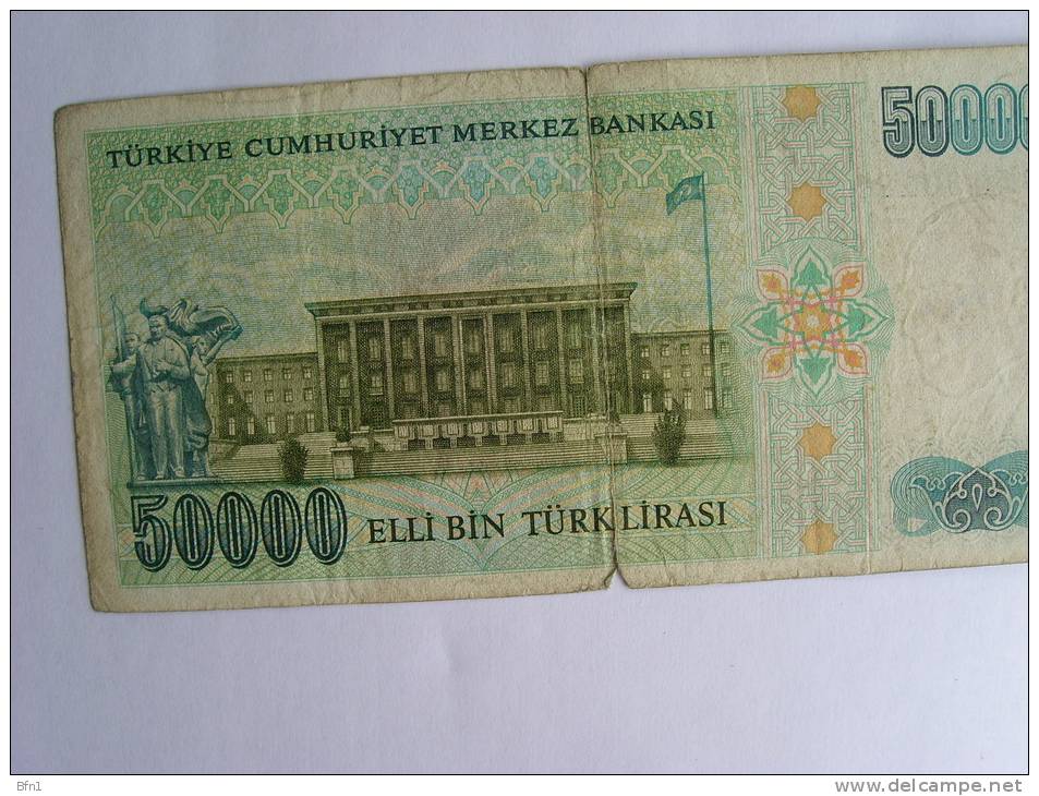 50000 TURK LIRASI --14 OCAK 1970- ETAT VOIR SCAN - Turkey