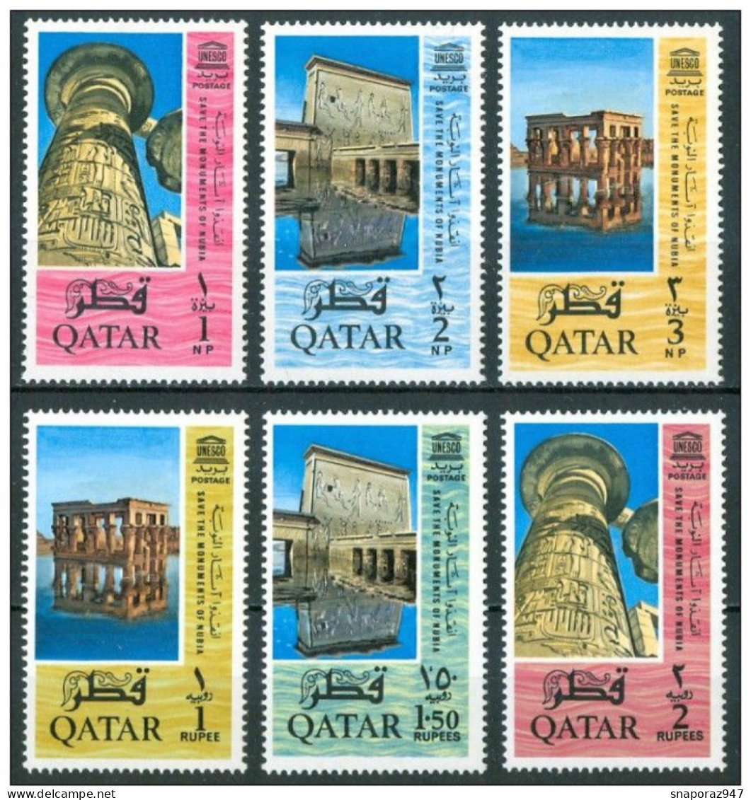 1965 Qatar Nubia Archeologia Archeology Archeologie Set MNH** A52 - Aegyptologie