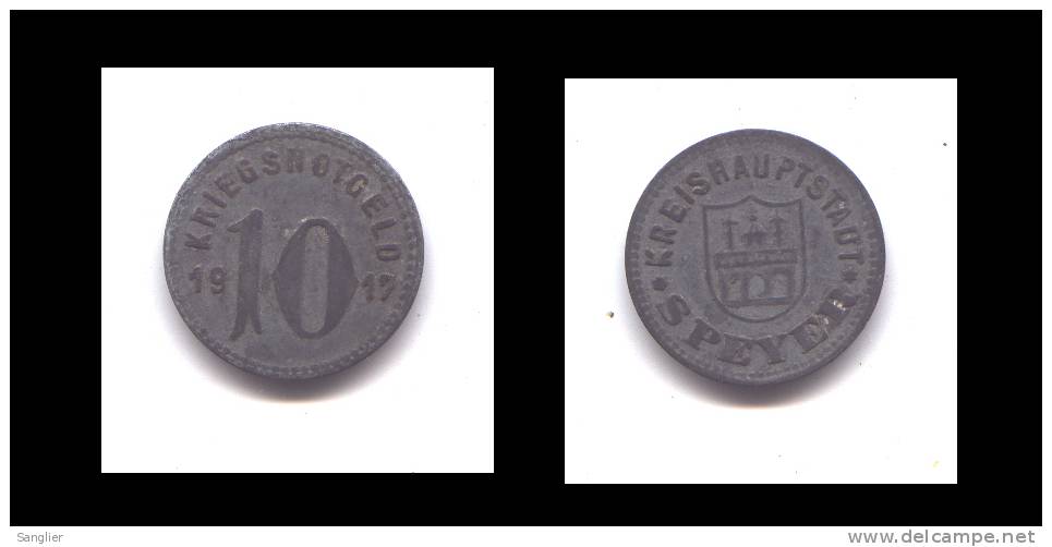 10 KRIEGSNOTGELD 1917 - KREISHAUPTS5TADT - SPEYER - Monetary/Of Necessity