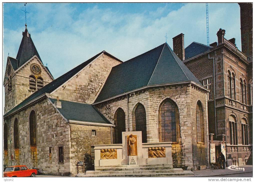 FLEURUS - L' église - L' Hôtel De Ville Et Le Monument Aux Morts - Autres & Non Classés