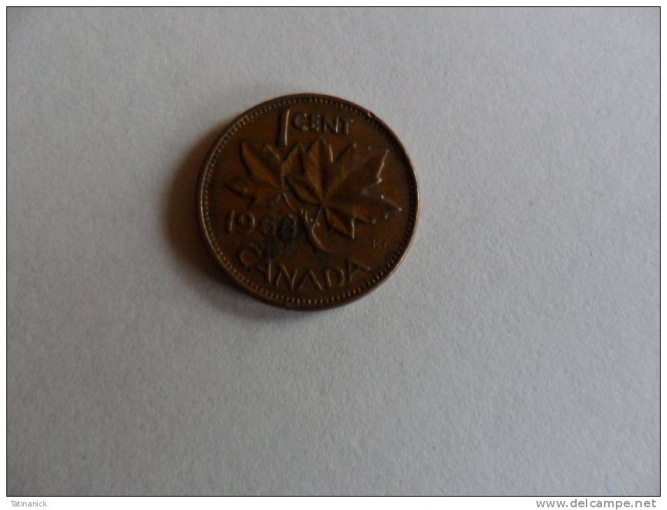 Canada:1 Cent 1968 Elizabeth II - Canada