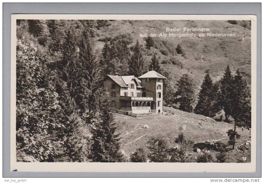 GL Niederurnen 1937-09-16 Foto Basler Ferienheim Alp Morgenholz - Niederurnen