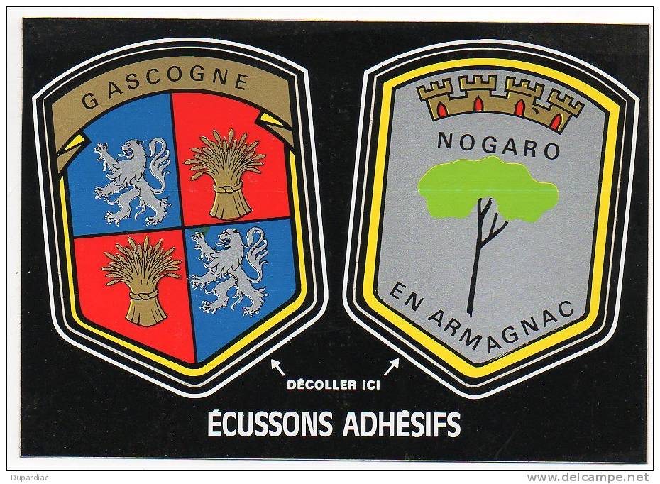 32 - Gers /  NOGARO En Armagnac / Gascogne : écussons Adhésifs - Nogaro