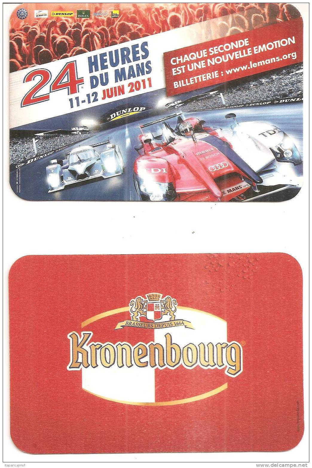 Sous-bocks :  24 Heures Du  Mans  Sarthe (  Voiture - Kronenbourg ) 1  Sous  Bock - Sous-bocks