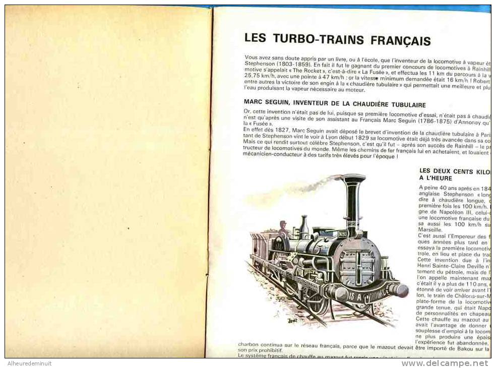 Le Turbo-train"S.N.C.F"SEGUIN"aèrodynamisme"Le E.T.G"Le R.T.G"Le T.G.V"turbomoteur"TOURET"décalcomanies"RAINAUD - Spoorwegen En Trams