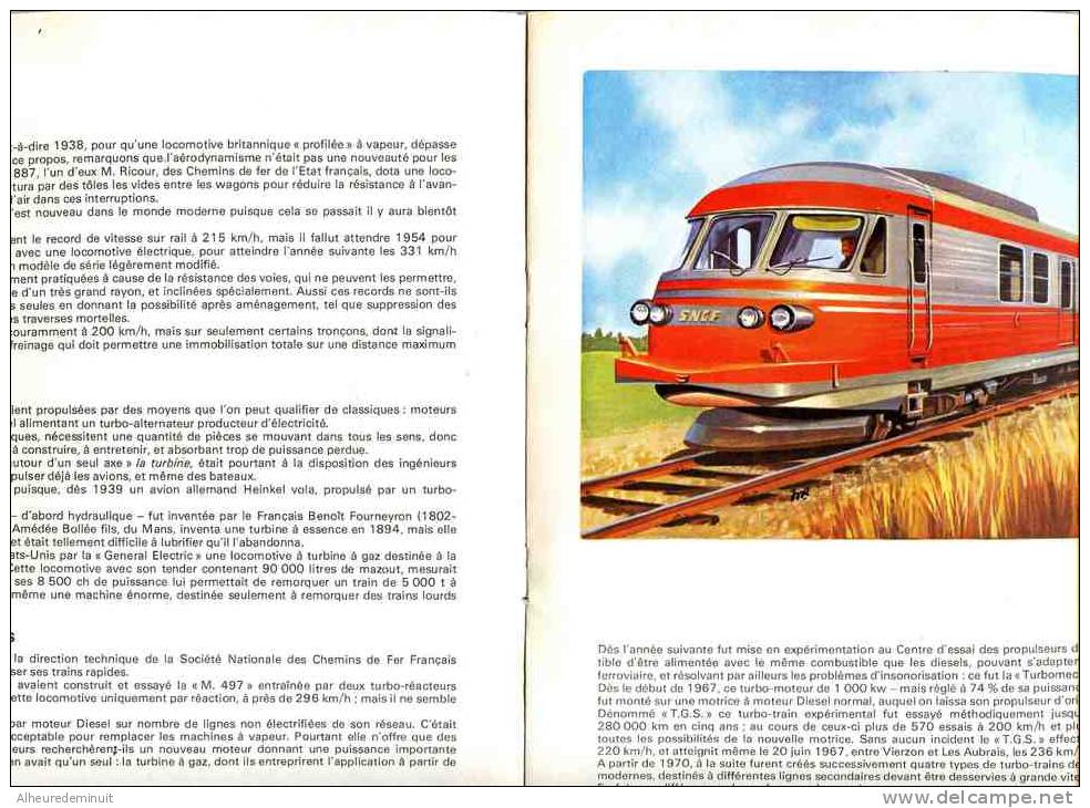 Le Turbo-train"S.N.C.F"SEGUIN"aèrodynamisme"Le E.T.G"Le R.T.G"Le T.G.V"turbomoteur"TOURET"décalcomanies"RAINAUD - Bahnwesen & Tramways