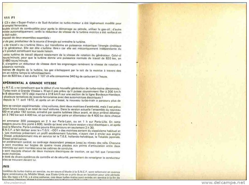Le Turbo-train"S.N.C.F"SEGUIN"aèrodynamisme"Le E.T.G"Le R.T.G"Le T.G.V"turbomoteur"TOURET"décalcomanies"RAINAUD - Bahnwesen & Tramways
