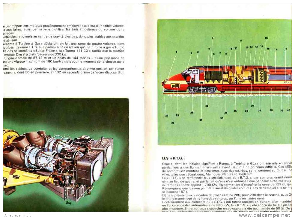 Le Turbo-train"S.N.C.F"SEGUIN"aèrodynamisme"Le E.T.G"Le R.T.G"Le T.G.V"turbomoteur"TOURET"décalcomanies"RAINAUD - Bahnwesen & Tramways