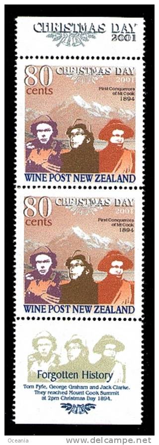 New Zealand Wine Post Climbers Vertical Pair With Selvedges-2001 - Other & Unclassified