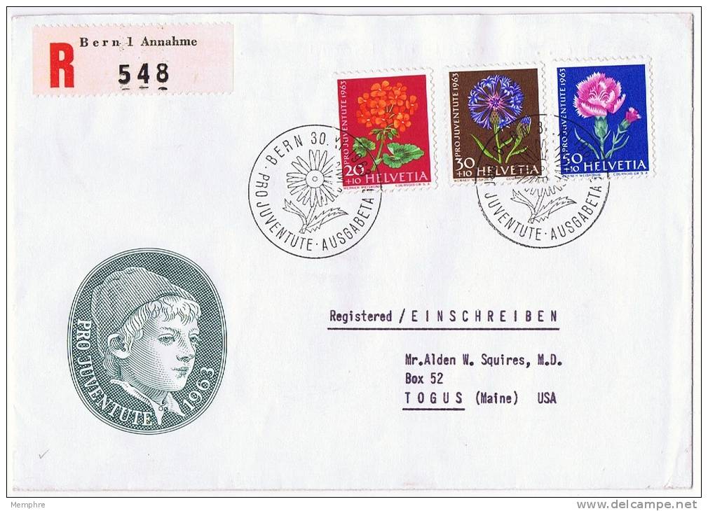 1963 Pro Juventute  Mit Leuchtsoff   FDC - FDC