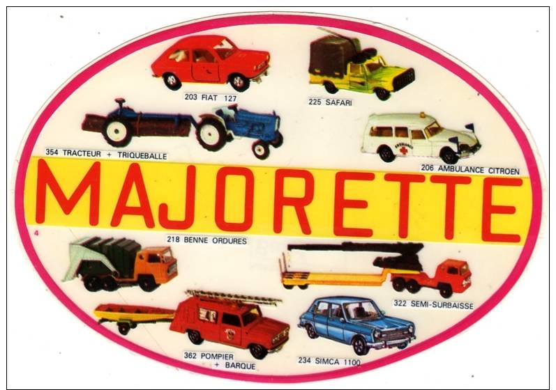 AUTOCOLLANT MAJORETTE REF505 - Stickers