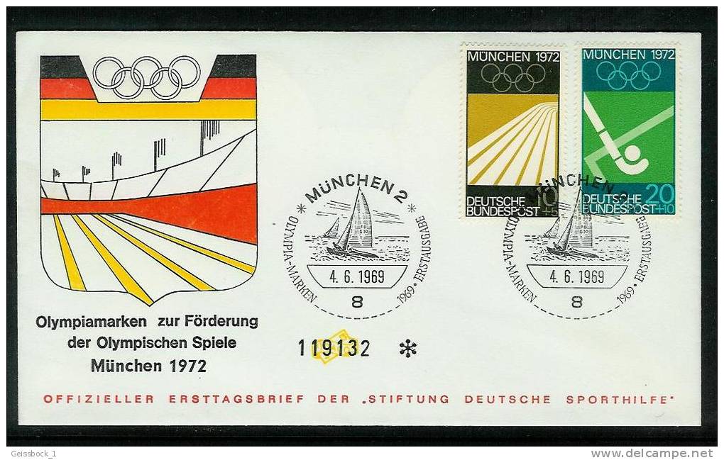 Bund 1969: FDC  Sporthilfe (A007) - 1961-1970