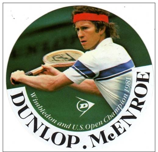 AUTOCOLLANT DUNLOP TENNIS MCENROE REF558 - Autocollants