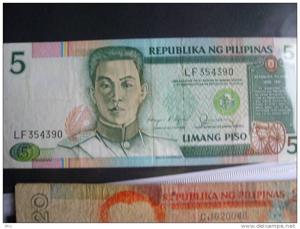 3 BILLETS PHILIPPINES - 20 PISO 1985- 10 PISO - 5 PISO - Philippines