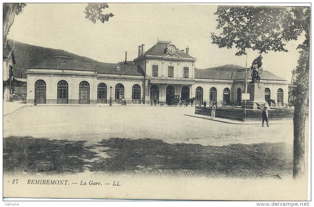 REMIREMONT . LA GARE  .  VOYAGEE EN 1915 - Remiremont