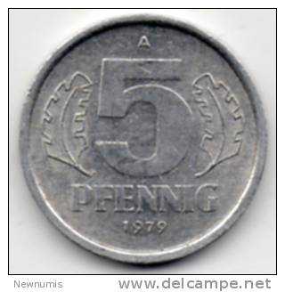 GERMANIA 5 PFENNIG 1979 - 5 Pfennig