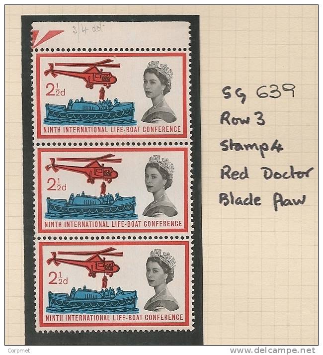 UK - Variety  SG 639 - Row 3 Stamp 4 - Retouch Left Of Queen´s Ear - MNH - Variétés, Erreurs & Curiosités