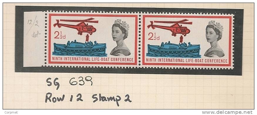 UK - Variety  SG 639 - Row 12 Stamp 2 - White Dot - MLH - Variedades, Errores & Curiosidades