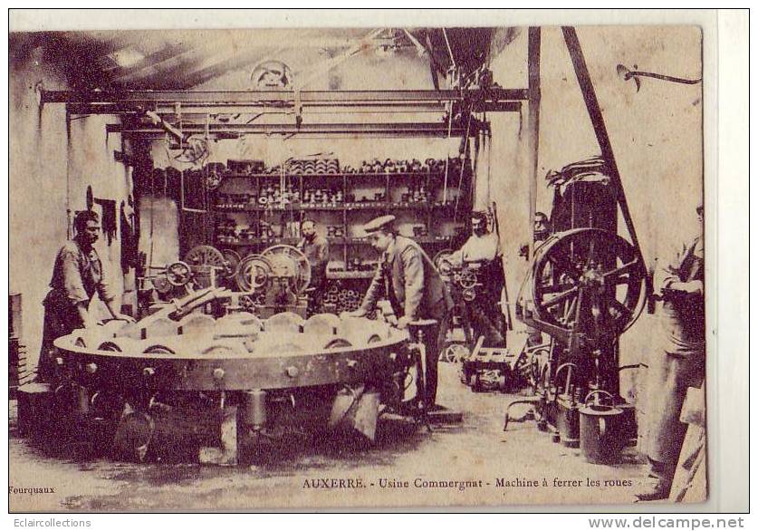 Auxerre.....Usine  Commergnat...machine A Ferrer Les Roues - Auxerre