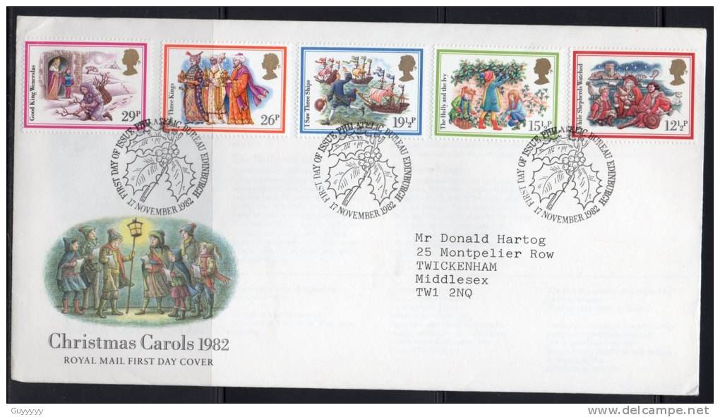 Grande-Bretagne - FDC - 1982 - Noël - 1981-1990 Decimal Issues