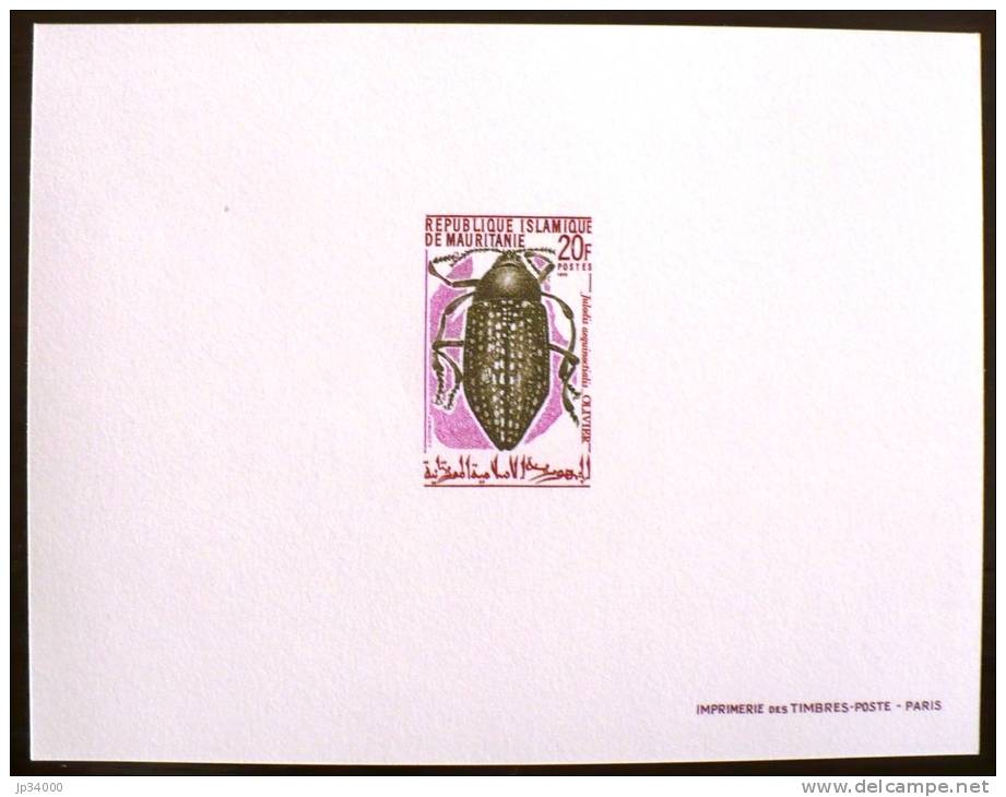 MAURITANIE: Insectes (yvert 276/80) Epreuves De Luxe (sheets Of Luxe) (5 Scans) - Autres & Non Classés