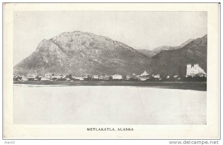 Metlakahtia AK Alaska, View Of Town From Water, C1910s/30s Vintage Postcard - Other & Unclassified