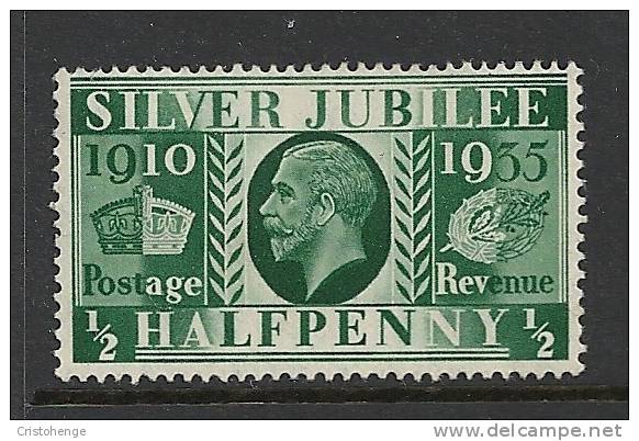 Great Britain KGV 1935 Silver Jubilee ½d Green HM - Neufs