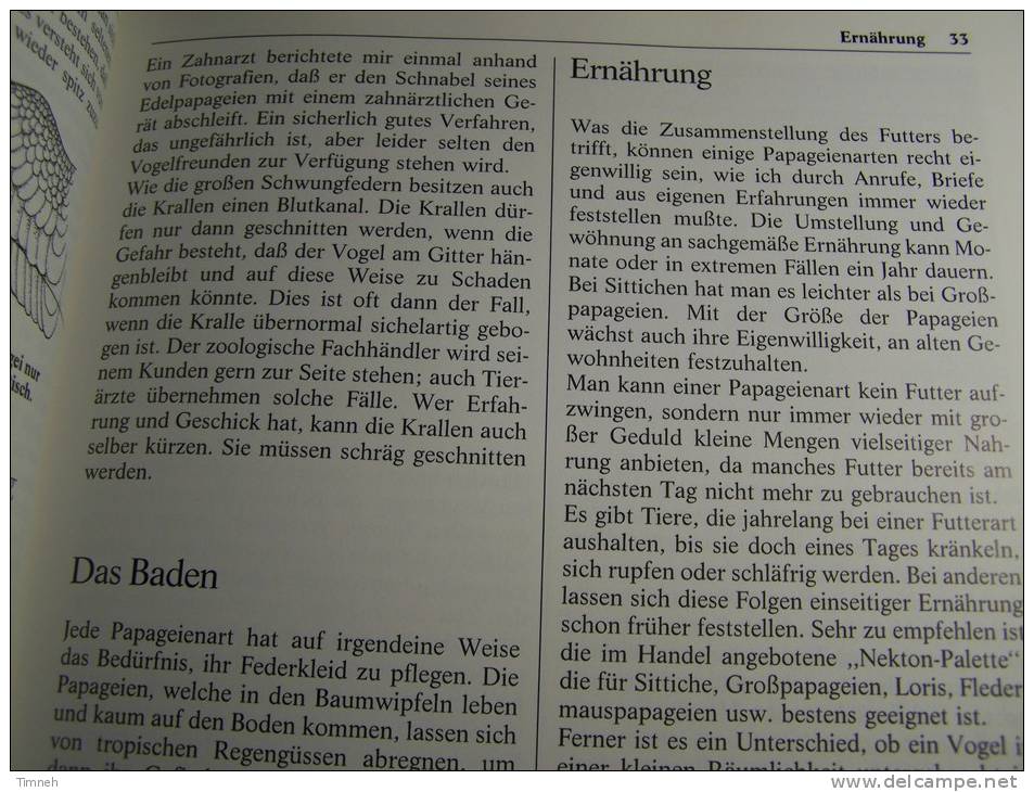 PAPAGEIEN -Lebensweise Arten Zucht - WOLFGANG DE GRAHL- ULMER VERLAG 1985-8 Auflage-fotos-
