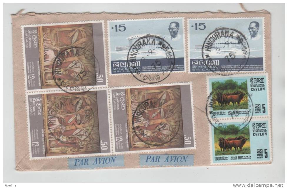 Sri Lanka Cover Sent Air Mail To USA 3-9-1975 - Sri Lanka (Ceylon) (1948-...)