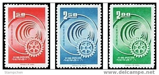 Taiwan 1965 60th Anni. Rotary Internat. Stamps Gear - Ungebraucht