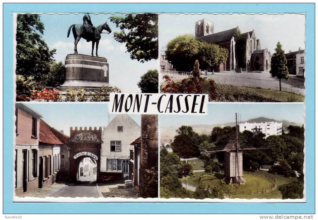 MONT CASSEL - CPSM 4 Vues ( Dont Le Moulin ) - Cassel