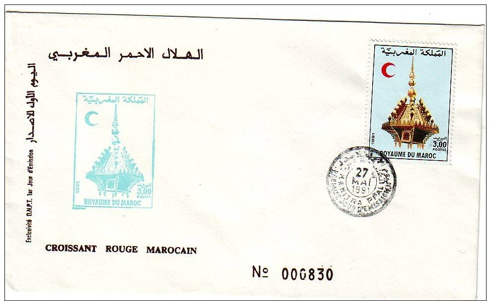 12enveloppes 1°jour Maroc 1990 1991 1992
