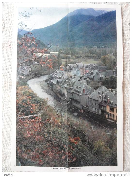 Poster Couleur  : " La Garonne à Saint-Béat "  ( Haute-Garonne ) - Géographie