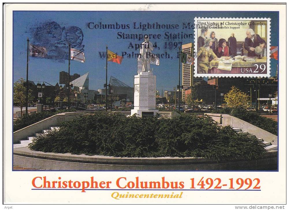 Carte Maximum ETATS UNIS N°Yvert 2011 (CHRISTOHE COLOMB) Obl Sp 1997 - Maximum Cards