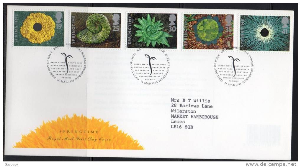 Grande-Bretagne - FDC - 1995 - Springtime - 1991-2000 Em. Décimales